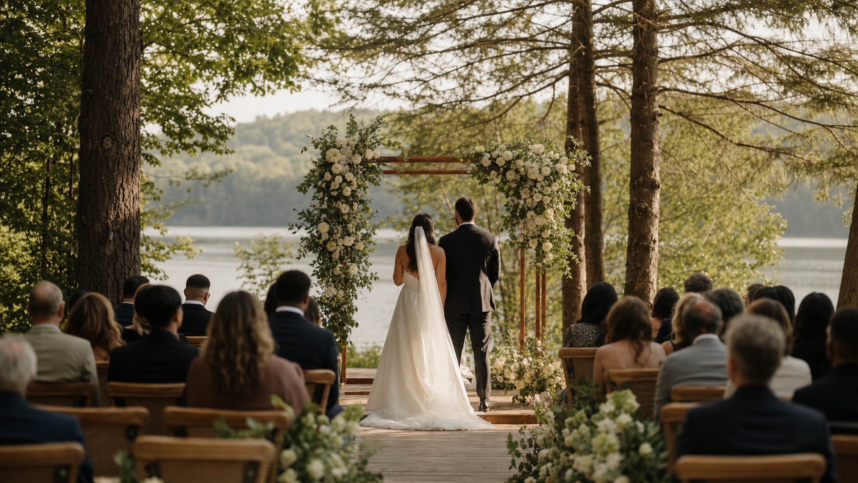 Réception de mariage raffinée dans une salle lumineuse